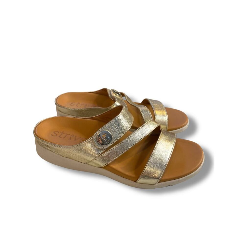 Size‎ 8.5 Strive Womens Gold Womens Azore Sandals Comfort Walking